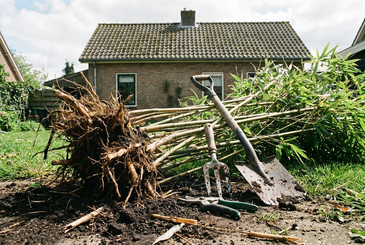 Foto bij het onderwerp bamboeplant verwijderen
